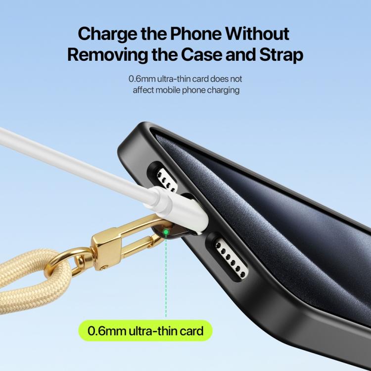 DUX DUCIS Garden Series Broken Ice Pattern Adjustable Short Phone Lanyard(Glaze Yellow) - Lanyards & Wrist Straps by DUX DUCIS | Online Shopping South Africa | PMc TechLife | Buy Now Pay Later Mobicred