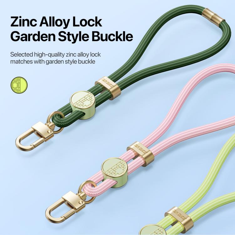 DUX DUCIS Garden Series Tile Pattern Adjustable Short Phone Lanyard(Army Green) - Lanyards & Wrist Straps by DUX DUCIS | Online Shopping South Africa | PMc TechLife | Buy Now Pay Later Mobicred