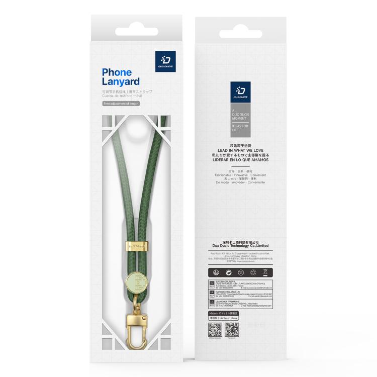 DUX DUCIS Garden Series Tile Pattern Adjustable Short Phone Lanyard(Army Green) - Lanyards & Wrist Straps by DUX DUCIS | Online Shopping South Africa | PMc TechLife | Buy Now Pay Later Mobicred