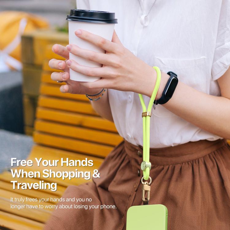 DUX DUCIS Garden Series Tile Pattern Adjustable Short Phone Lanyard(Green Yellow) - Lanyards & Wrist Straps by DUX DUCIS | Online Shopping South Africa | PMc TechLife | Buy Now Pay Later Mobicred