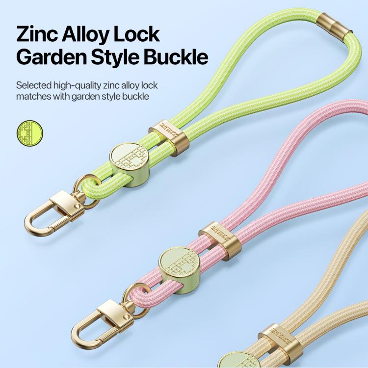 DUX DUCIS Garden Series Tile Pattern Adjustable Short Phone Lanyard(Green Yellow) - Lanyards & Wrist Straps by DUX DUCIS | Online Shopping South Africa | PMc TechLife | Buy Now Pay Later Mobicred
