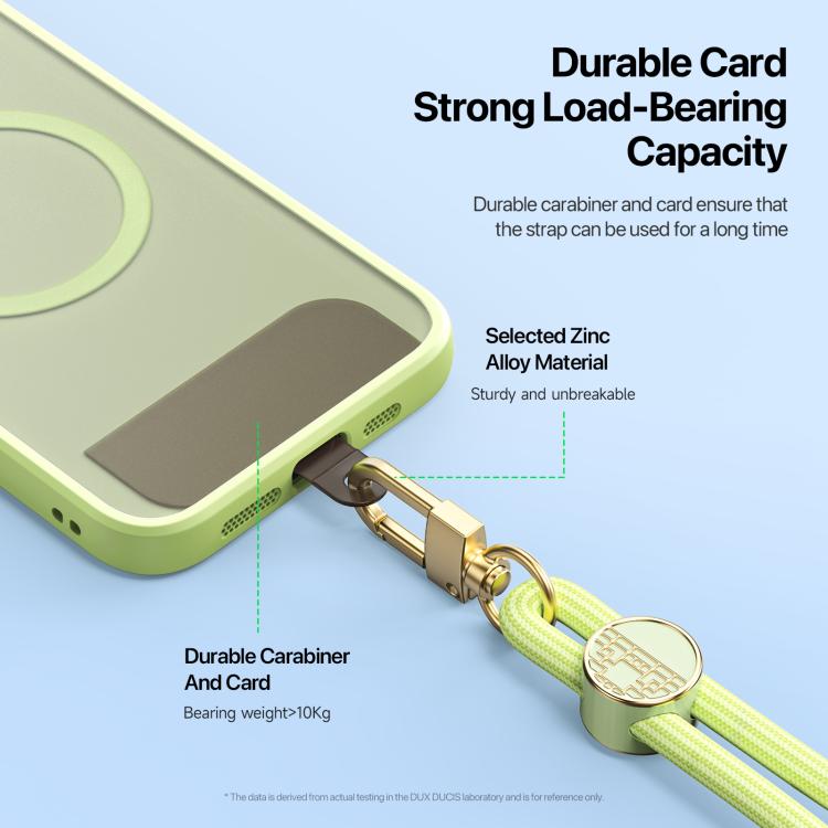 DUX DUCIS Garden Series Tile Pattern Adjustable Short Phone Lanyard(Green Yellow) - Lanyards & Wrist Straps by DUX DUCIS | Online Shopping South Africa | PMc TechLife | Buy Now Pay Later Mobicred