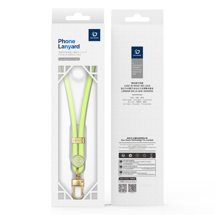 DUX DUCIS Garden Series Tile Pattern Adjustable Short Phone Lanyard(Green Yellow) - Lanyards & Wrist Straps by DUX DUCIS | Online Shopping South Africa | PMc TechLife | Buy Now Pay Later Mobicred