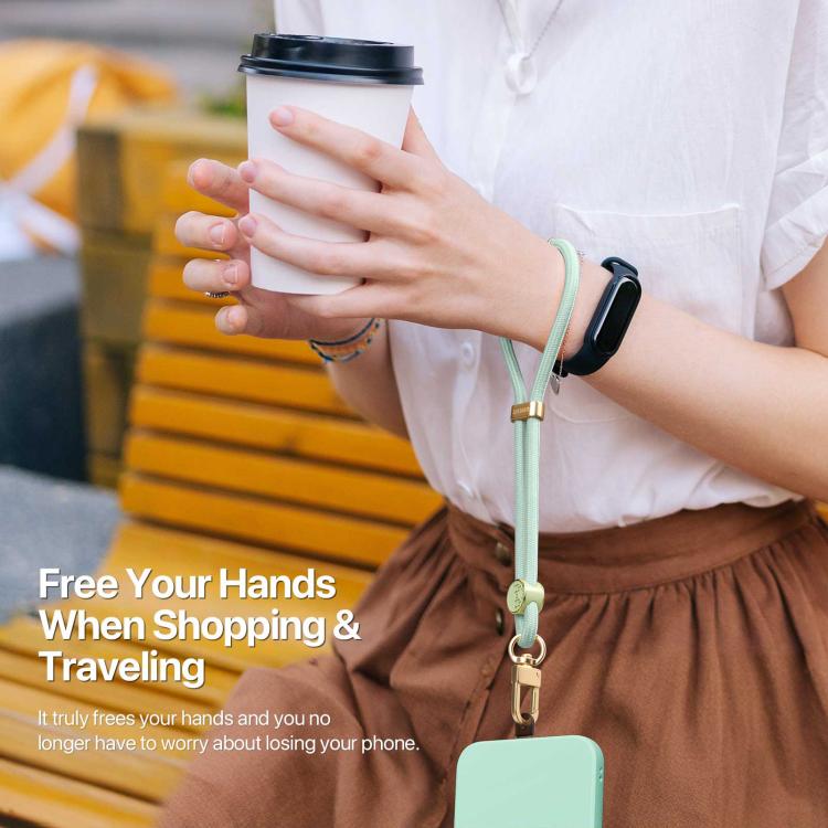 DUX DUCIS Garden Series Tile Pattern Adjustable Short Phone Lanyard(Light Green) - Lanyards & Wrist Straps by DUX DUCIS | Online Shopping South Africa | PMc TechLife | Buy Now Pay Later Mobicred