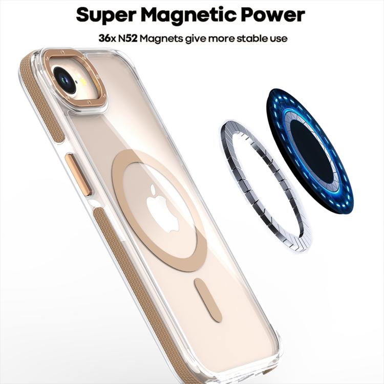 For iPhone 16e Dual-Color Clear Acrylic Hybrid TPU MagSafe Phone Case(Blue) - iPhone 16e Cases by PMC TechLife | Online Shopping South Africa | PMC TechLife | Buy Now Pay Later Mobicred