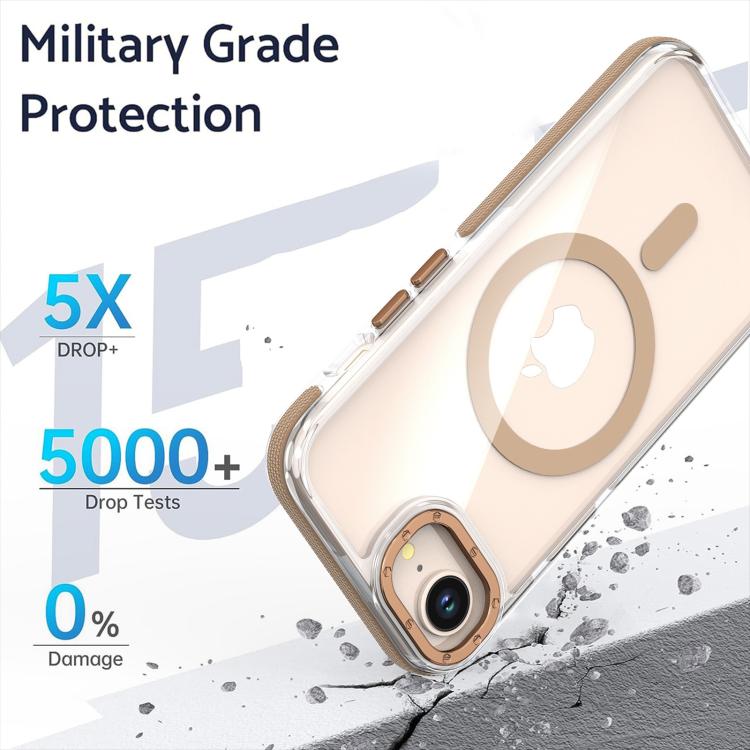For iPhone 16e Dual-Color Clear Acrylic Hybrid TPU MagSafe Phone Case(Purple) - iPhone 16e Cases by PMC TechLife | Online Shopping South Africa | PMC TechLife | Buy Now Pay Later Mobicred