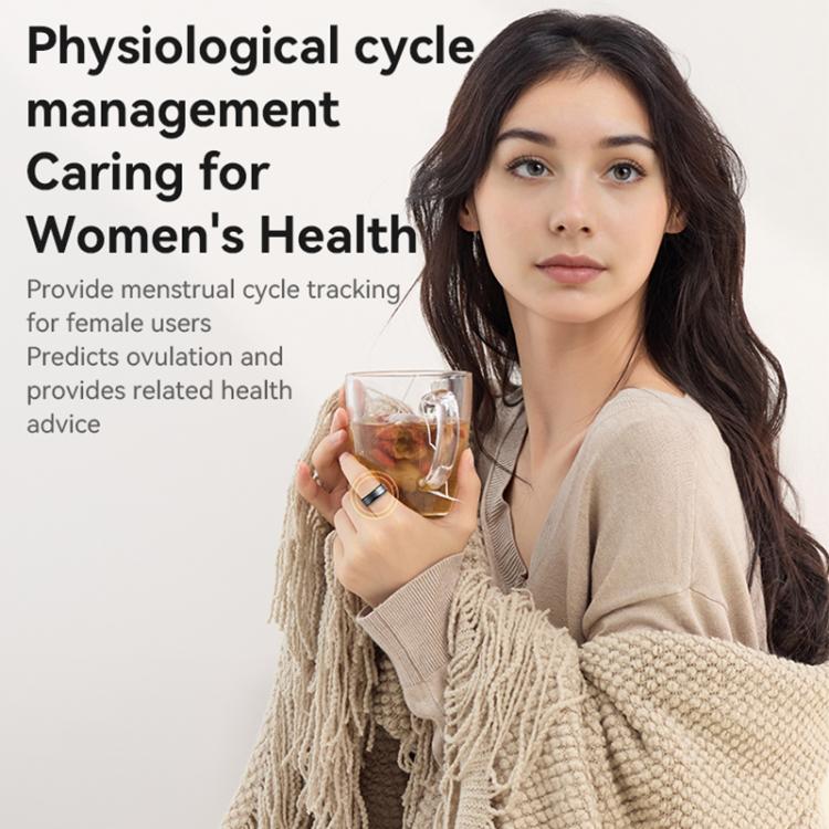 Yesido IO32 Health Monitor Smart Ring, Support Body Temperature / Heart Rate / Blood Pressure / Female Physiological Reminder, Size:63mm Inner Circumference(Black) - free shipping - PMC TechLife - Order now!