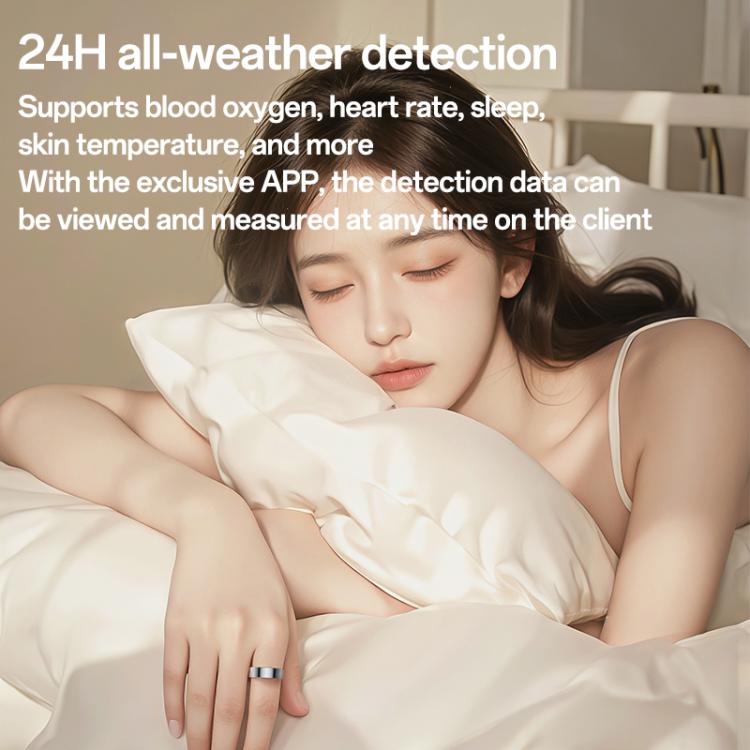 Yesido IO33 Health Monitor Smart Ring, Support Body Temperature / Heart Rate / Blood Pressure / Female Physiological Reminder, Size:60mm Inner Circumference(Black) - free shipping - PMC TechLife - Order now!