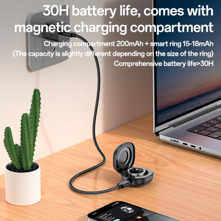 Yesido IO33 Health Monitor Smart Ring, Support Body Temperature / Heart Rate / Blood Pressure / Female Physiological Reminder, Size:60mm Inner Circumference(Black) - free shipping - PMC TechLife - Order now!