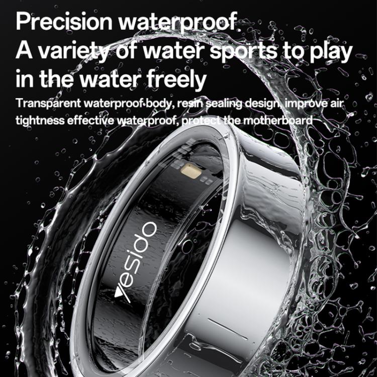 Yesido IO33 Health Monitor Smart Ring, Support Body Temperature / Heart Rate / Blood Pressure / Female Physiological Reminder, Size:60mm Inner Circumference(Black) - free shipping - PMC TechLife - Order now!