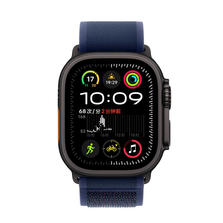 For Apple Watch 46mm / 49mm / 45mm / 44mm Trail Loop Nylon Watch Band(Blue + Black Titanium Finish) - Watch Bands by PMc TechLife | Online Shopping South Africa | PMc TechLife | Buy Now Pay Later Mobicred
