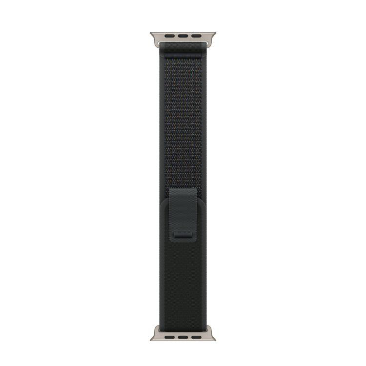 For Apple Watch 46mm / 49mm / 45mm / 44mm Trail Loop Nylon Watch Band(Black + Natural Titanium Finish) - free shipping - PMc TechLife - Order now!