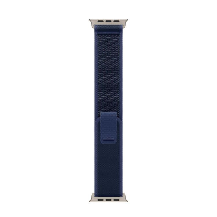 For Apple Watch 42mm / 41mm / 40mm / 38mm Trail Loop Nylon Watch Band(Blue + Natural Titanium Finish) - free shipping - PMc TechLife - Order now!