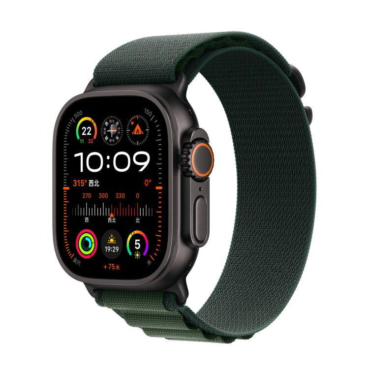 For Apple Watch 46mm / 49mm / 45mm / 44mm Alpine Loop Nylon Watch Band(Dark Green Black Buckle) - Watch Bands by PMc TechLife | Online Shopping South Africa | PMc TechLife | Buy Now Pay Later Mobicred