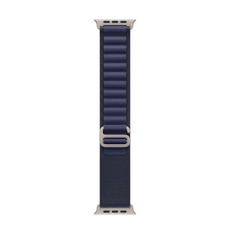 For Apple Watch 46mm / 49mm / 45mm / 44mm Alpine Loop Nylon Watch Band(Navy Silver Buckle) - free shipping - PMc TechLife - Order now!