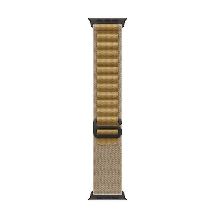 For Apple Watch 46mm / 49mm / 45mm / 44mm Alpine Loop Nylon Watch Band(Tan Black Buckle) - free shipping - PMc TechLife - Order now!
