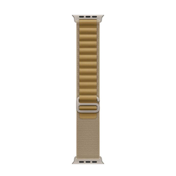 For Apple Watch 46mm / 49mm / 45mm / 44mm Alpine Loop Nylon Watch Band(Tan Silver Buckle) - free shipping - PMc TechLife - Order now!