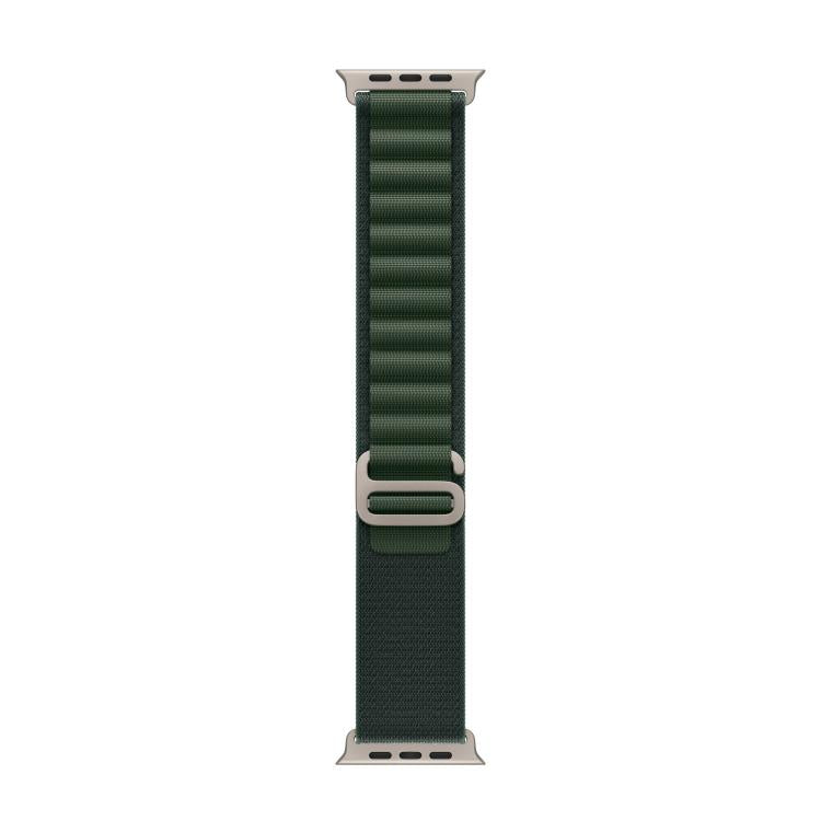 For Apple Watch 42mm / 41mm / 40mm / 38mm Alpine Loop Nylon Watch Band(Dark Green Silver Buckle) - free shipping - PMc TechLife - Order now!