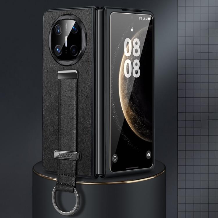 For Huawei Mate X6 SULADA PC Hybrid Leather Texture Skin Feel Shockproof Phone Case(Black) - free shipping - PMC TechLife - Order now!