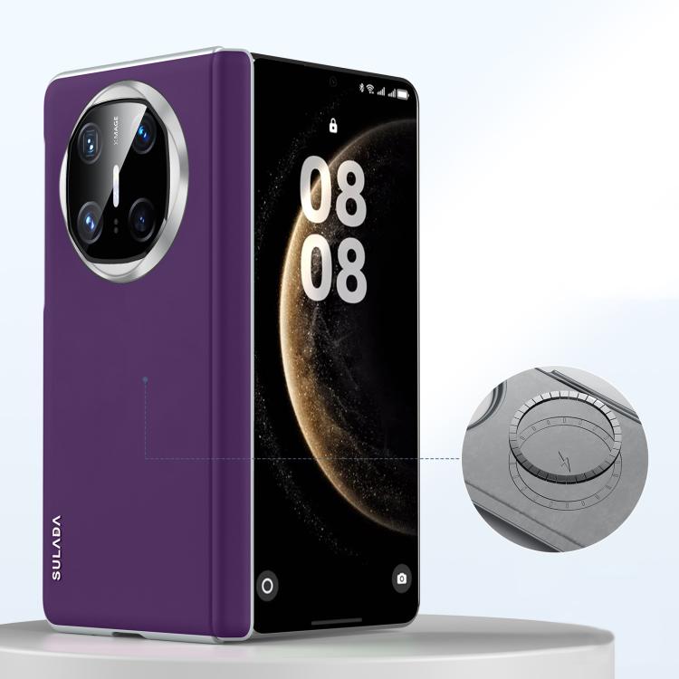 For Huawei Mate X6 SULADA Skin Feel Liquid Leather Shockproof Phone Case(Purple) - free shipping - PMC TechLife - Order now!