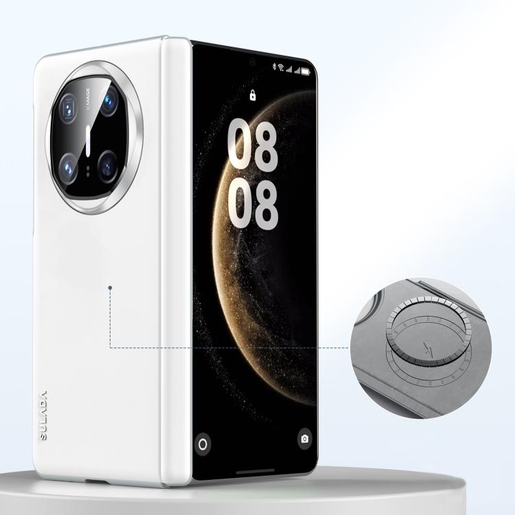 For Huawei Mate X6 SULADA Skin Feel Liquid Leather Shockproof Phone Case(White) - free shipping - PMC TechLife - Order now!