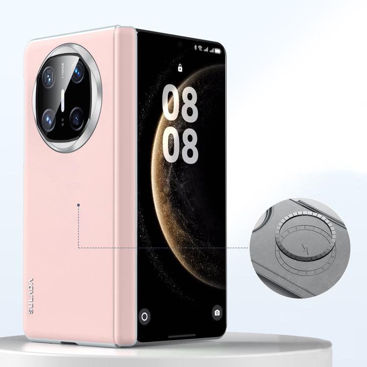 For Huawei Mate X6 SULADA Skin Feel Liquid Leather Shockproof Phone Case(Pink) - free shipping - PMC TechLife - Order now!