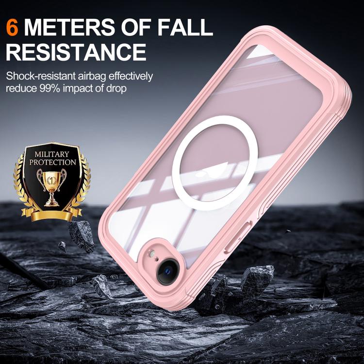 For iPhone 16e RedPepper Tempered Glass MagSafe Phone Case(Pink) - iPhone 16e Cases by RedPepper | Online Shopping South Africa | PMC TechLife | Buy Now Pay Later Mobicred