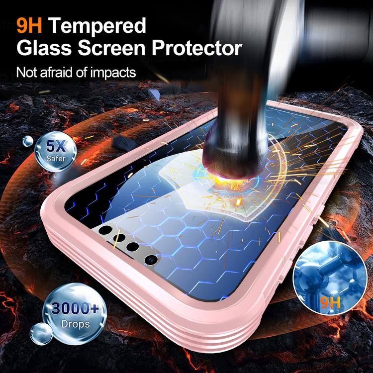 For iPhone 16e RedPepper Tempered Glass MagSafe Phone Case(Pink) - iPhone 16e Cases by RedPepper | Online Shopping South Africa | PMC TechLife | Buy Now Pay Later Mobicred