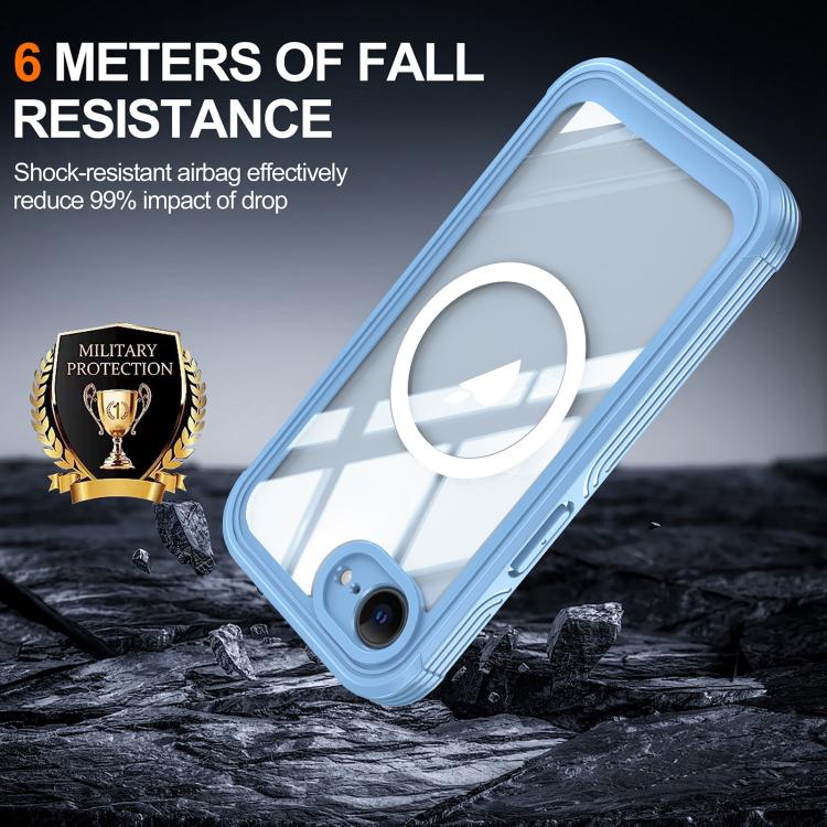 For iPhone 16e RedPepper Tempered Glass MagSafe Phone Case(Blue) - iPhone 16e Cases by RedPepper | Online Shopping South Africa | PMC TechLife | Buy Now Pay Later Mobicred