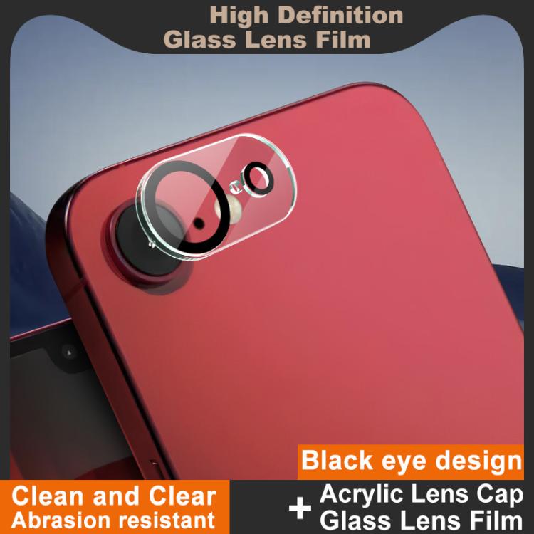 For iPhone 16e IMAK High Definition Integrated Rear Camera Glass Lens Film, Black Eye Design - iPhone 16e Tempered Glass by imak | Online Shopping South Africa | PMC TechLife | Buy Now Pay Later Mobicred