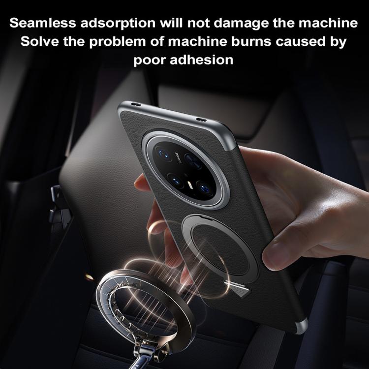 For Huawei Mate 70 Pro / Mate 70 Pro+ SULADA Smart View Window MagSafe Magnetic Holder Leather Phone Case(Black) - free shipping - PMC TechLife - Order now!