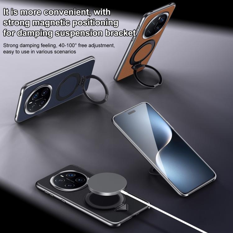 For Honor Magic7 Pro SULADA Top Grain Leather MagSafe Magnetic Holder Phone Case(Black) - free shipping - PMC TechLife - Order now!