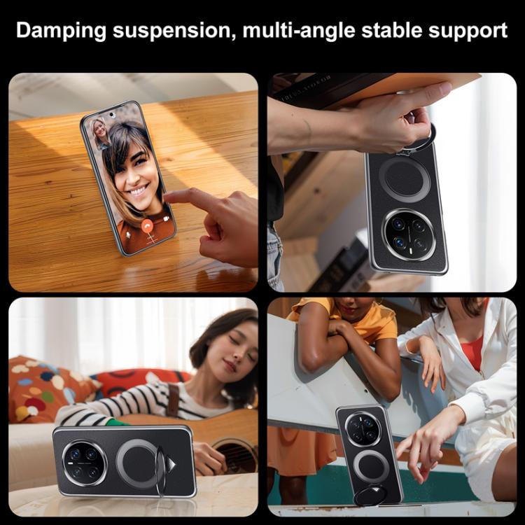 For Honor Magic7 Pro SULADA Top Grain Leather MagSafe Magnetic Holder Phone Case(Red) - Honor Cases by SULADA | Online Shopping South Africa | PMC TechLife | Buy Now Pay Later Mobicred