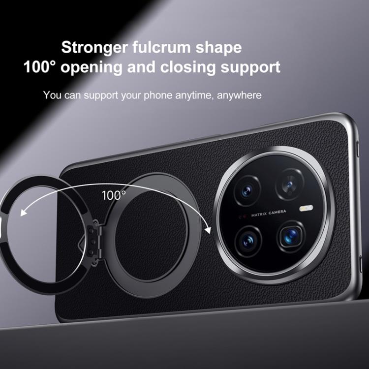 For Honor Magic7 SULADA Top Grain Leather MagSafe Magnetic Holder Phone Case(Brown) - Honor Cases by SULADA | Online Shopping South Africa | PMC TechLife | Buy Now Pay Later Mobicred