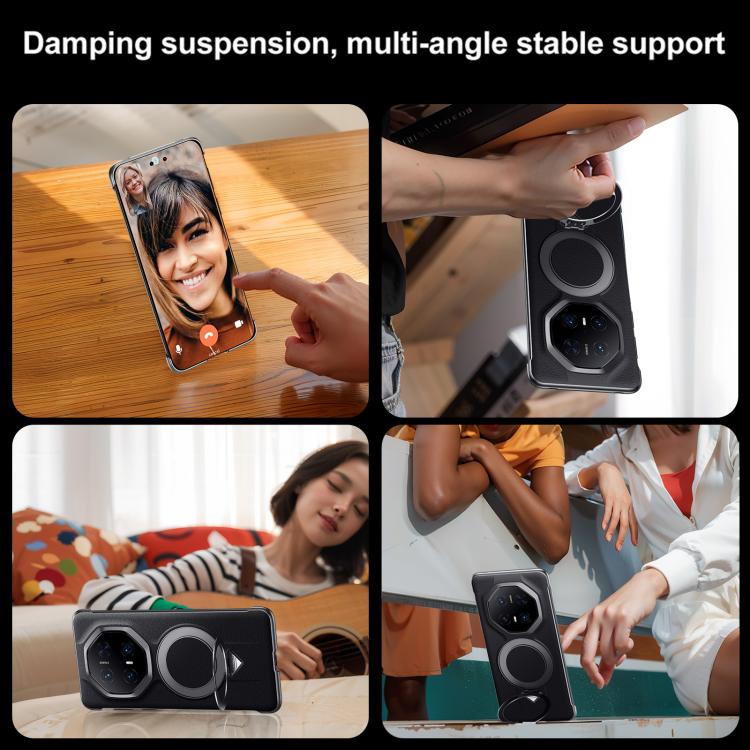 For Huawei Mate 70 RS Ultimate SULADA Top Grain Leather MagSafe Magnetic Holder Phone Case(Brown) - Huawei Cases by SULADA | Online Shopping South Africa | PMC TechLife | Buy Now Pay Later Mobicred