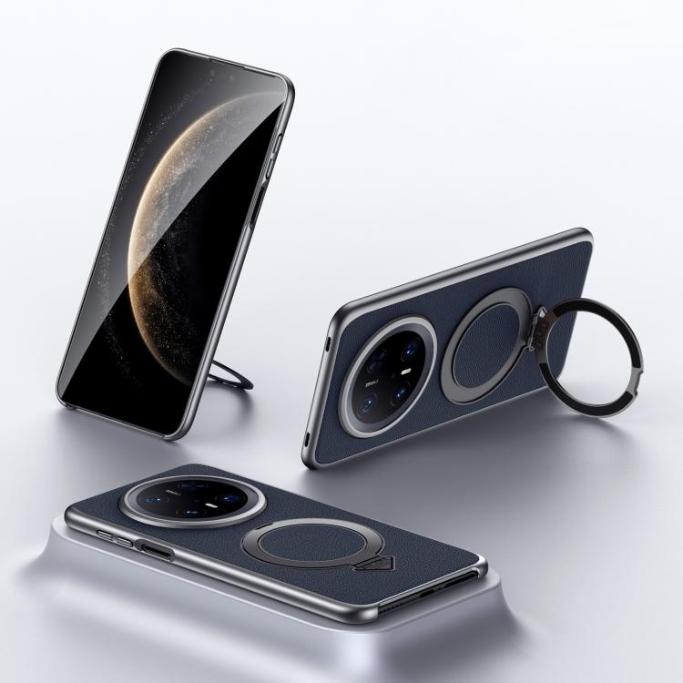 For Huawei Mate 70 Pro / Mate 70 Pro+ SULADA Top Grain Leather MagSafe Magnetic Holder Phone Case(Blue) - Huawei Cases by SULADA | Online Shopping South Africa | PMC TechLife | Buy Now Pay Later Mobicred