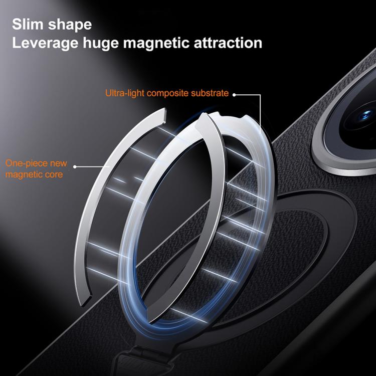 For Huawei Mate 70 Pro / Mate 70 Pro+ SULADA Top Grain Leather MagSafe Magnetic Holder Phone Case(Blue) - Huawei Cases by SULADA | Online Shopping South Africa | PMC TechLife | Buy Now Pay Later Mobicred