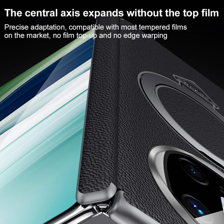 For Huawei Mate X6 SULADA Top Grain Leather MagSafe Magnetic Holder Phone Case(Green) - Huawei Cases by SULADA | Online Shopping South Africa | PMC TechLife | Buy Now Pay Later Mobicred