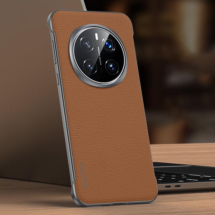 For Honor Magic7 SULADA Frameless Top Layer Cowhide Leather Hybrid PC Phone Case(Brown) - Honor Cases by SULADA | Online Shopping South Africa | PMC TechLife | Buy Now Pay Later Mobicred