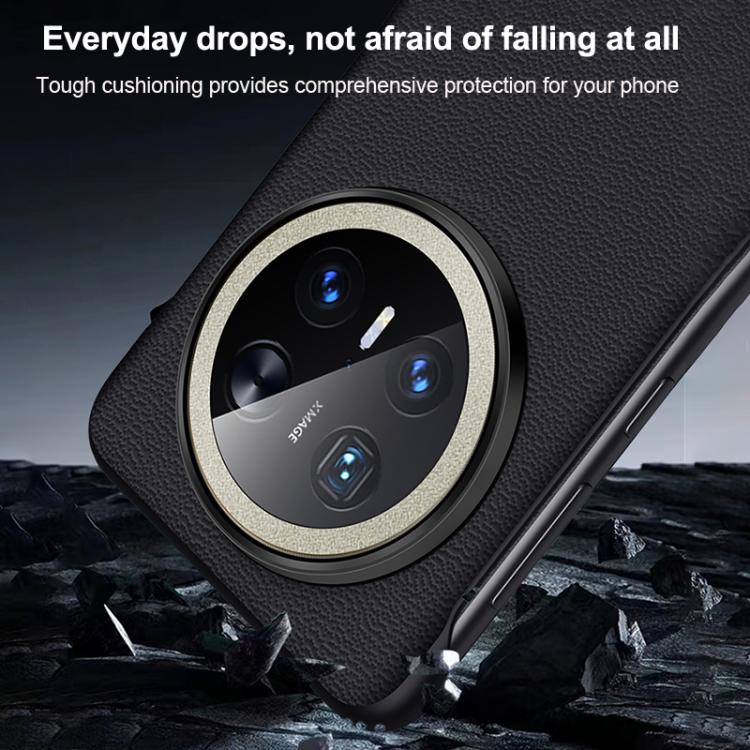 For Huawei Mate 70 SULADA Frameless Top Layer Cowhide Leather Hybrid PC Phone Case(White) - Huawei Cases by SULADA | Online Shopping South Africa | PMC TechLife | Buy Now Pay Later Mobicred