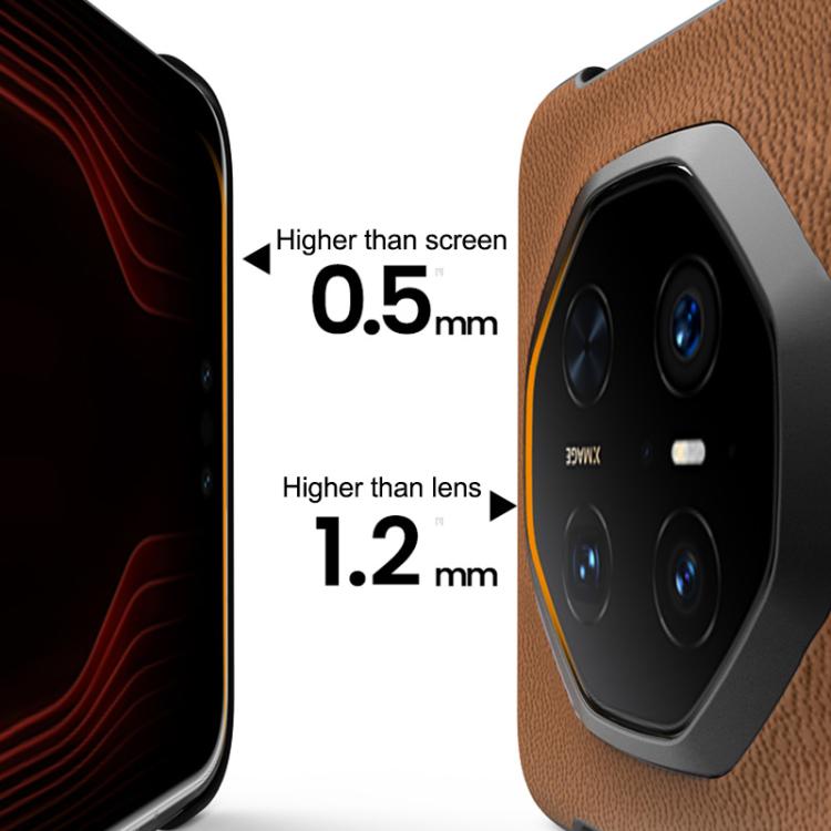 For Huawei Mate 70 RS Ultimate SULADA Frameless Top Layer Cowhide Leather Hybrid PC Phone Case(Brown) - Huawei Cases by SULADA | Online Shopping South Africa | PMC TechLife | Buy Now Pay Later Mobicred