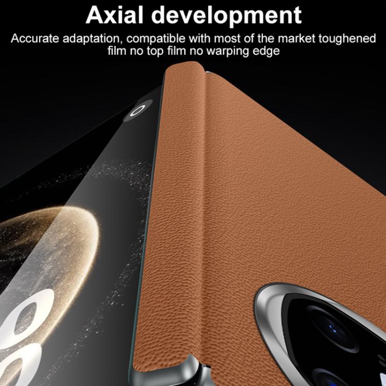 For Huawei Mate X6 SULADA Frameless Top Layer Cowhide Leather Hybrid PC Phone Case(Purple) - free shipping - PMC TechLife - Order now!