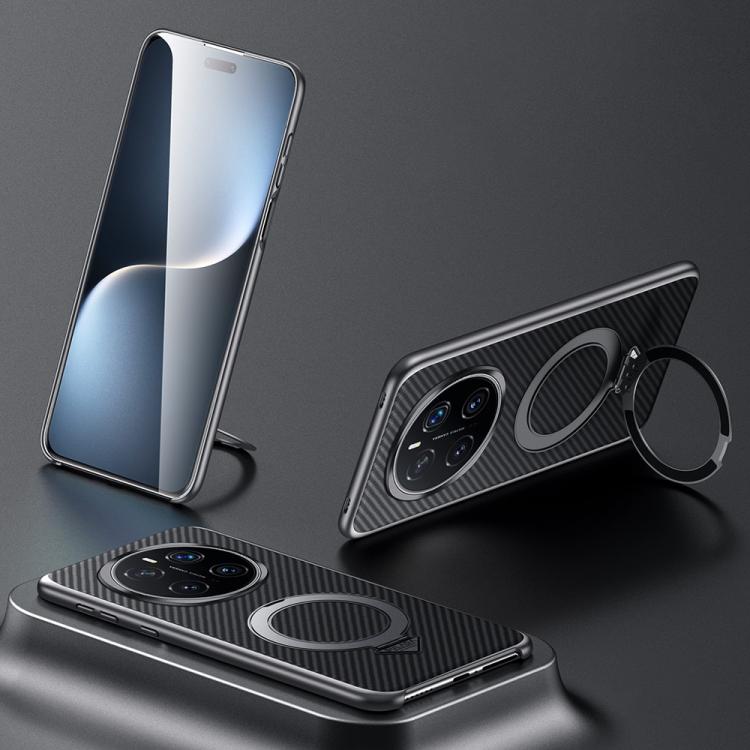 For Honor Magic7 Pro SULADA Kevlar Texture MagSafe Magnetic Holder Phone Case(Black) - Honor Cases by SULADA | Online Shopping South Africa | PMC TechLife | Buy Now Pay Later Mobicred