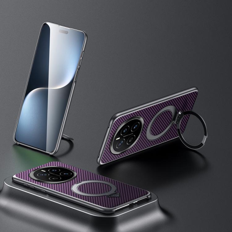 For Honor Magic7 SULADA Kevlar Texture MagSafe Magnetic Holder Phone Case(Purple) - Honor Cases by SULADA | Online Shopping South Africa | PMC TechLife | Buy Now Pay Later Mobicred