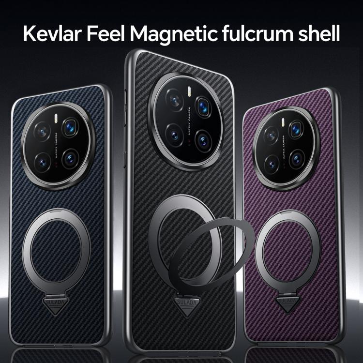 For Honor Magic7 SULADA Kevlar Texture MagSafe Magnetic Holder Phone Case(Purple) - Honor Cases by SULADA | Online Shopping South Africa | PMC TechLife | Buy Now Pay Later Mobicred