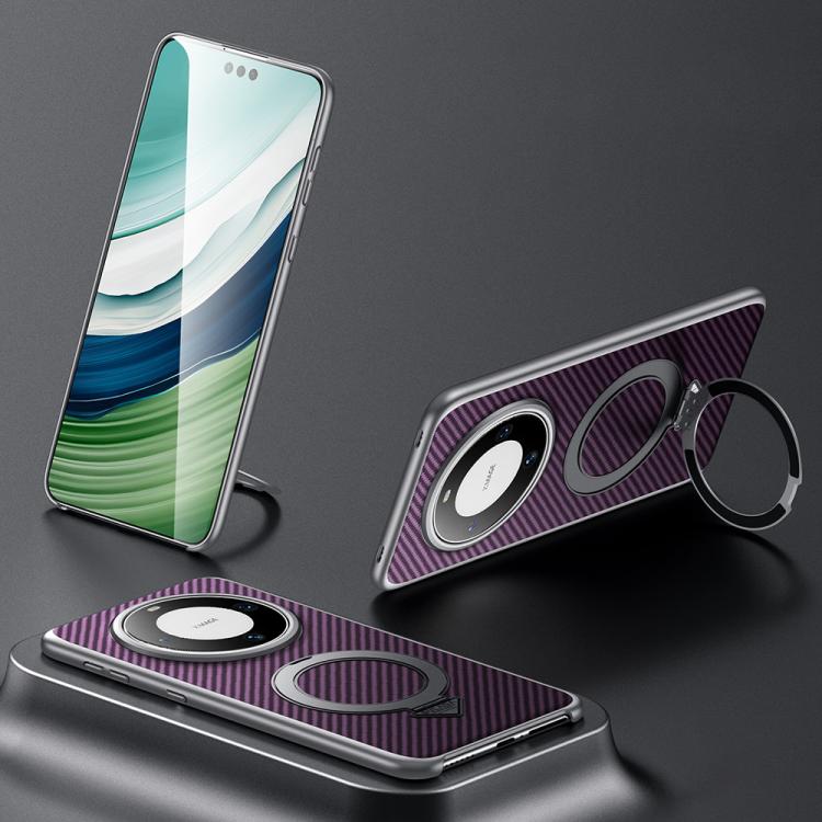 For Huawei Mate 60 Pro / Mate 60 Pro+ SULADA Kevlar Texture MagSafe Magnetic Holder Phone Case(Purple) - Huawei Cases by SULADA | Online Shopping South Africa | PMC TechLife | Buy Now Pay Later Mobicred