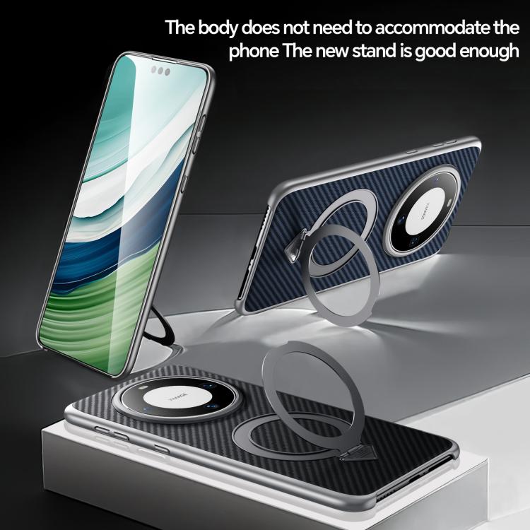 For Huawei Mate 60 SULADA Kevlar Texture MagSafe Magnetic Holder Phone Case(Black) - Huawei Cases by SULADA | Online Shopping South Africa | PMC TechLife | Buy Now Pay Later Mobicred