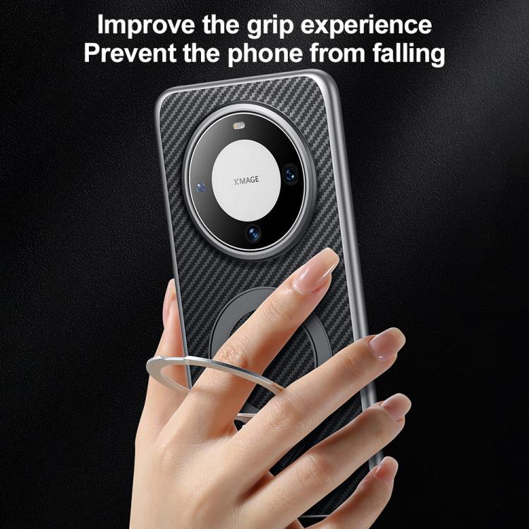 For Huawei Mate 60 SULADA Kevlar Texture MagSafe Magnetic Holder Phone Case(Black) - Huawei Cases by SULADA | Online Shopping South Africa | PMC TechLife | Buy Now Pay Later Mobicred