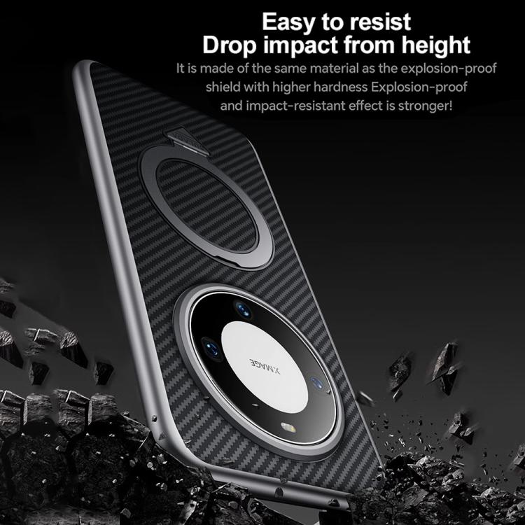 For Huawei Mate 60 SULADA Kevlar Texture MagSafe Magnetic Holder Phone Case(Black) - Huawei Cases by SULADA | Online Shopping South Africa | PMC TechLife | Buy Now Pay Later Mobicred