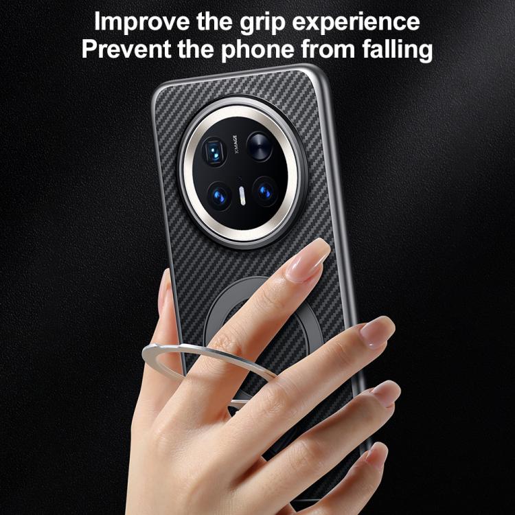 For Huawei Mate 70 SULADA Kevlar Texture MagSafe Magnetic Holder Phone Case(Black) - free shipping - PMC TechLife - Order now!